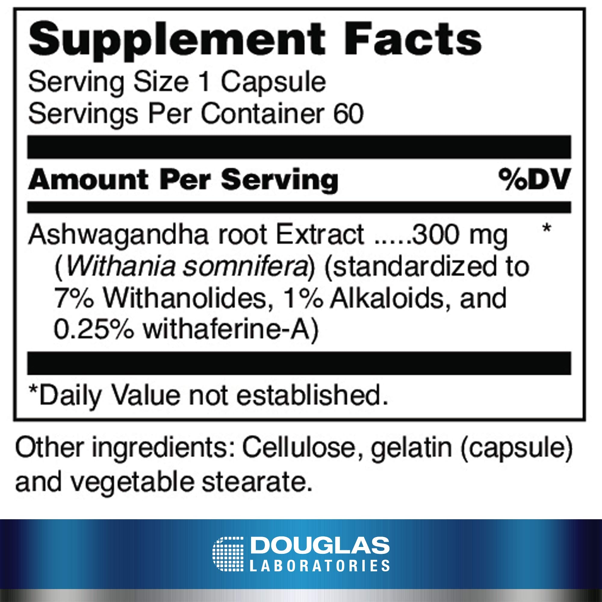 Ayur-Ashwaganda product label with supplement information