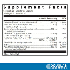 Close-up of Metafolin (5-MTHF) on the B-Complex label