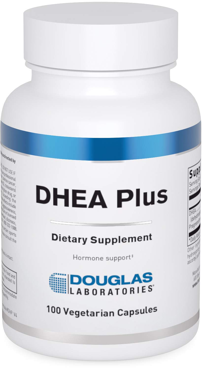 Bottle of Douglas Laboratories DHEA Plus with 100 capsules