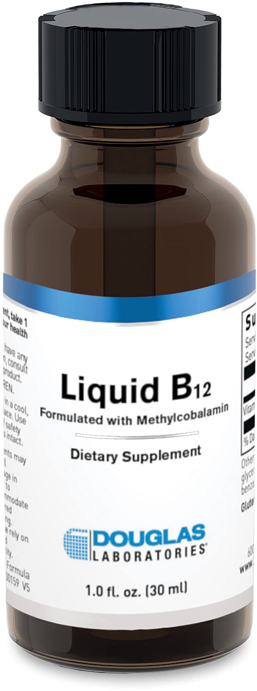 Bottle of Douglas Laboratories Liquid B12 with methylcobalamin, 1 fl oz