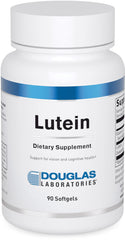 Bottle of Douglas Laboratories Lutein 6 mg with Zeaxanthin softgels, 90-count