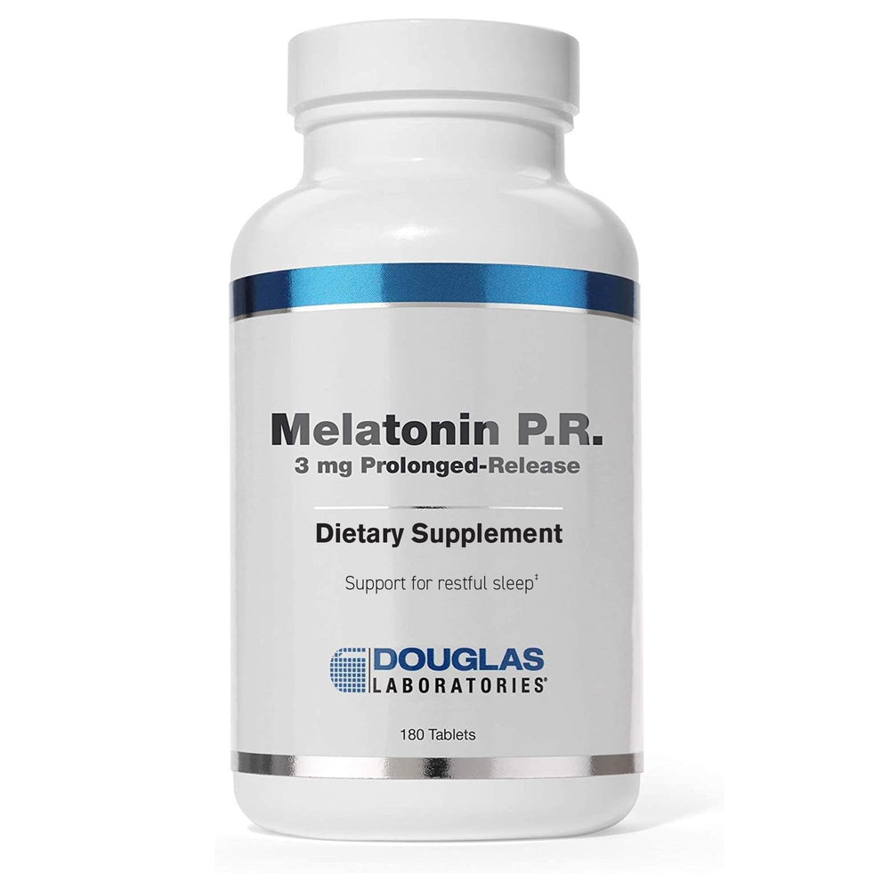 Front view of Douglas Laboratories Melatonin Prolonged Release 3 mg bottle