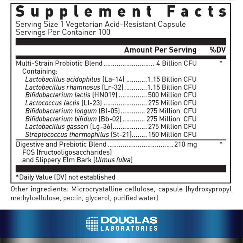 Close-up view of the Multi-Probiotic 4 Billion capsules