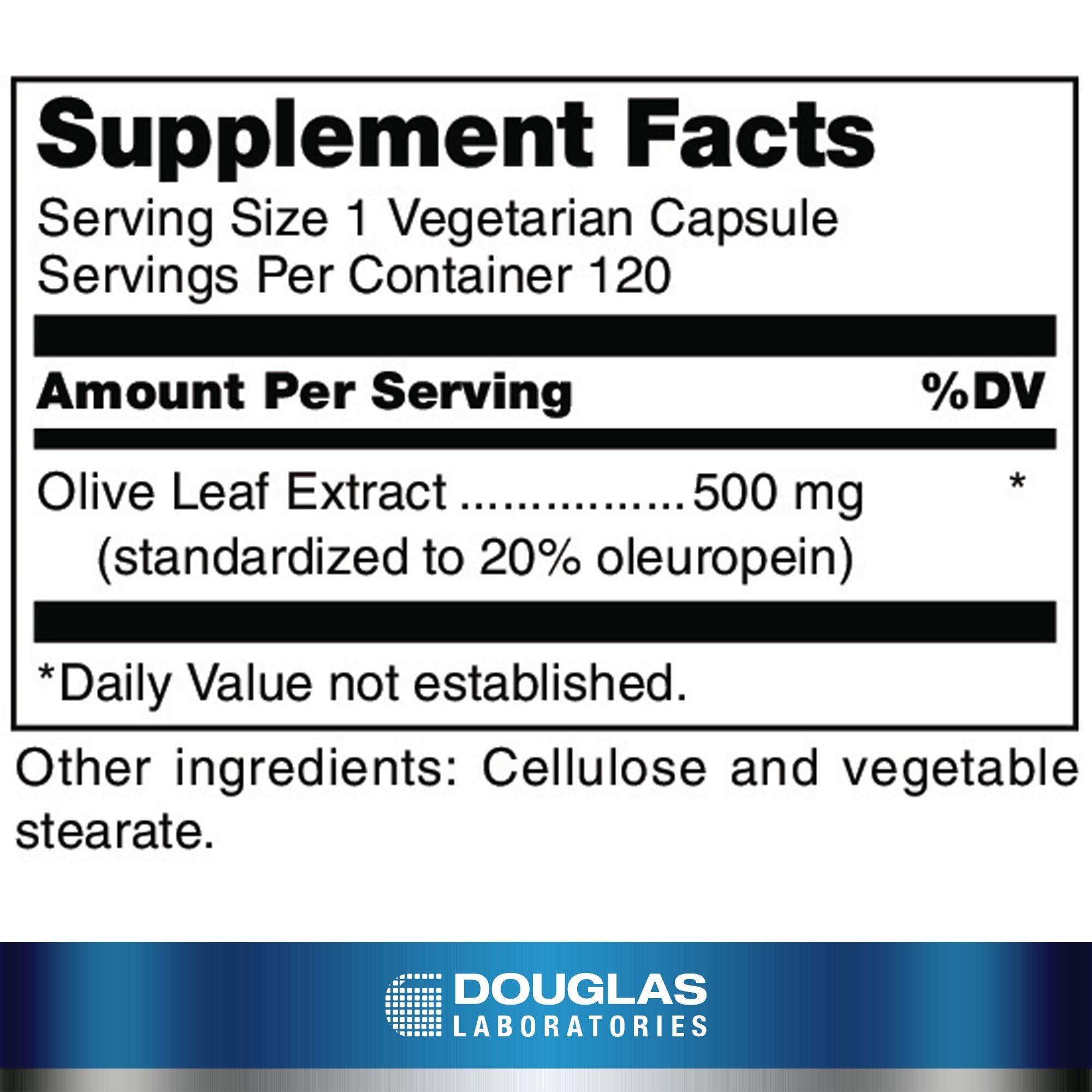 Close-up of Olive Leaf Extract bottle and packaging
