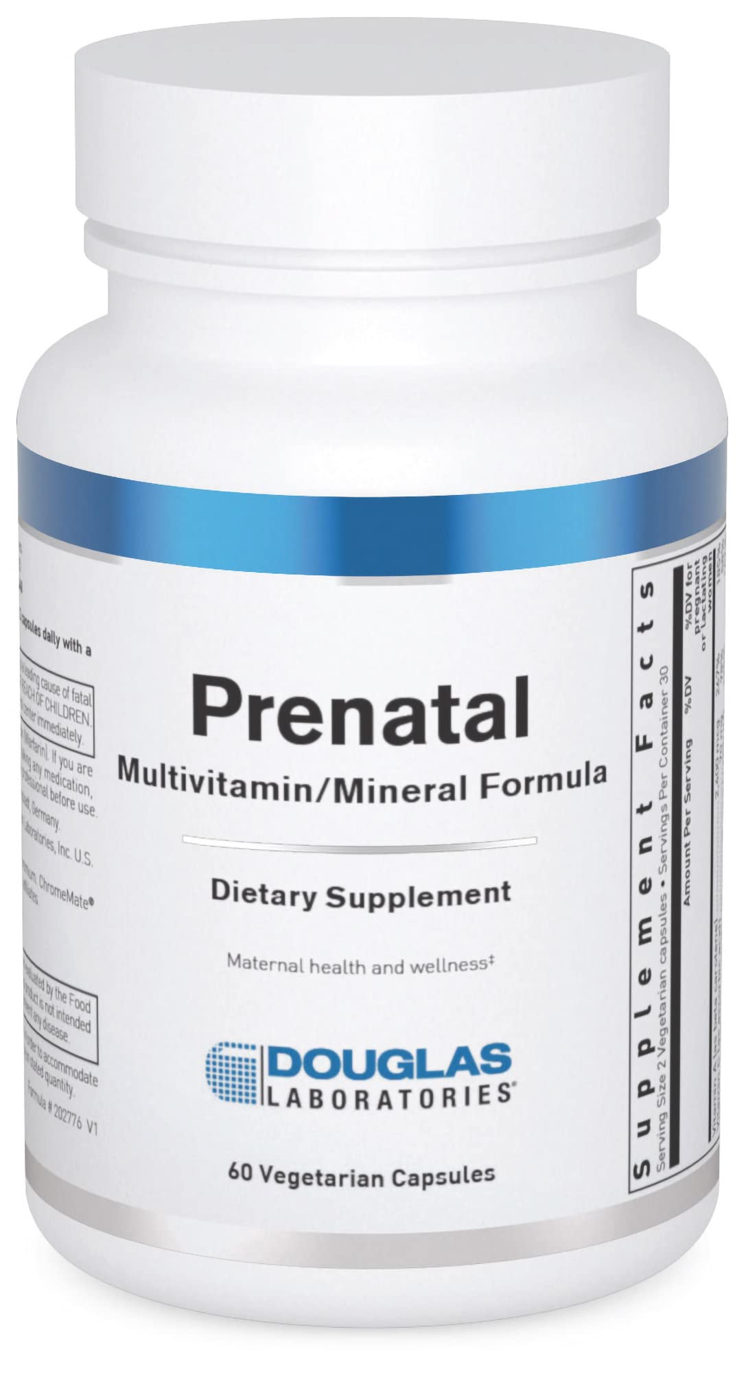 Douglas Laboratories Prenatal bottle - 60 capsules, front view