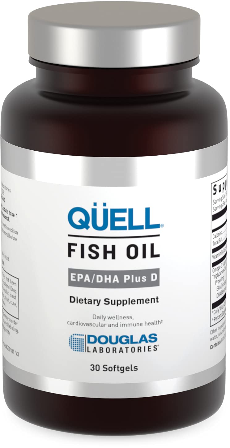 Quell Fish Oil bottle with label