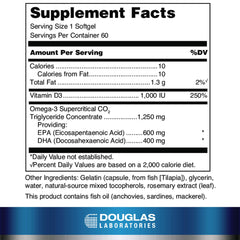 QUELL Fish Oil bottle side view with label