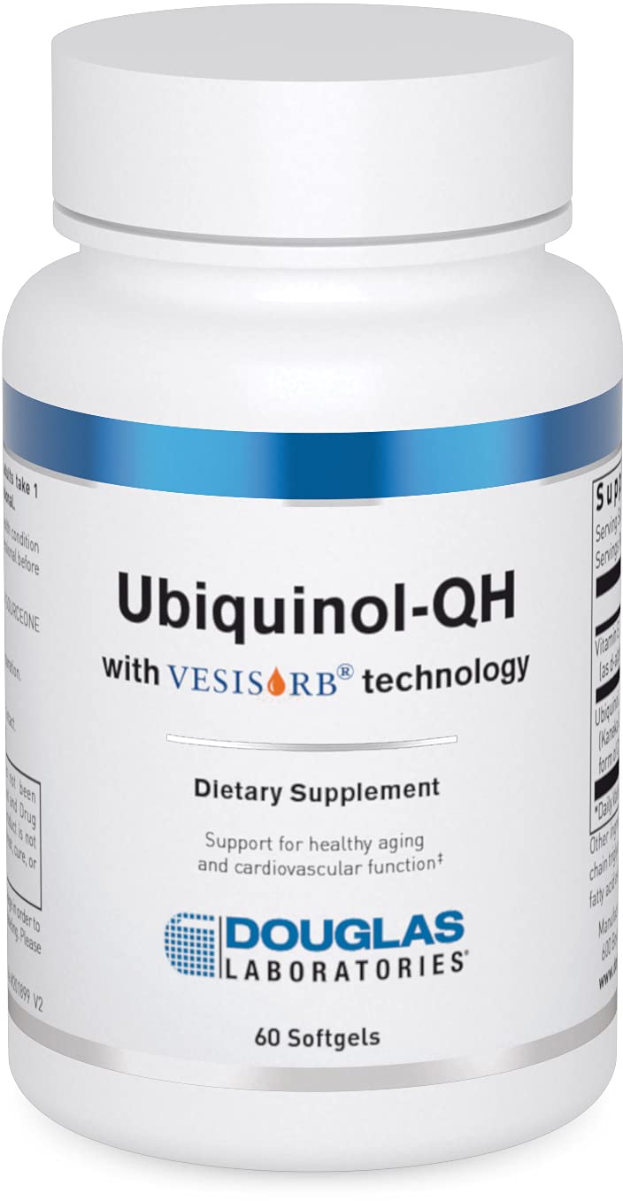 Front label of Douglas Laboratories Ubiquinol-QH bottle