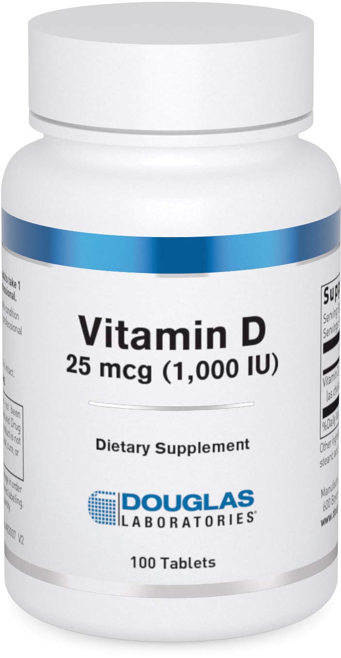 Douglas Laboratories Vitamin D3 1000 IU tablets bottle front view