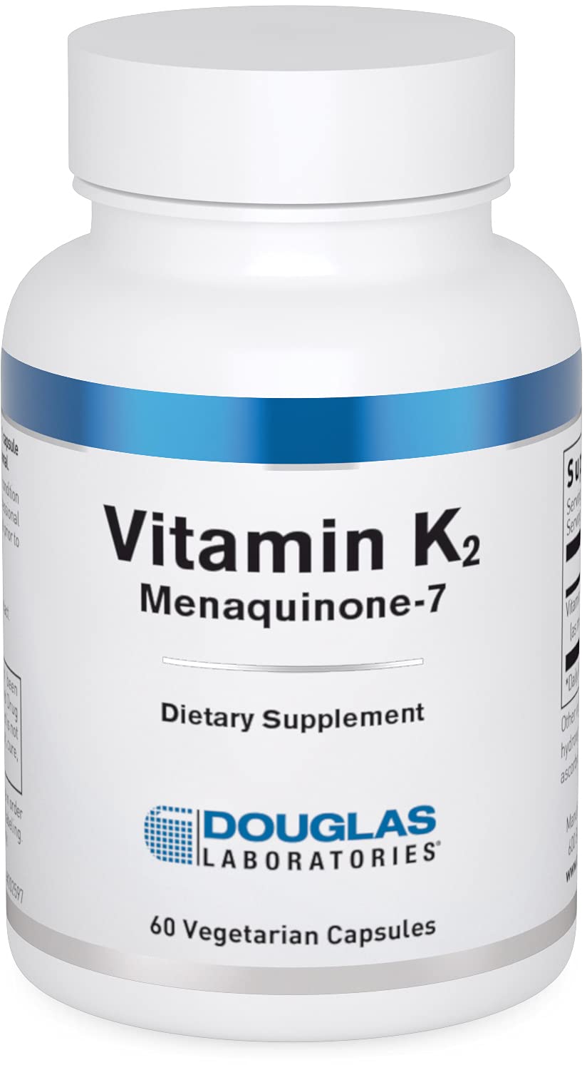 Product hero image: Douglas Laboratories Vitamin K2 MK-7 bottle and capsules