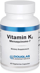 Product hero image: Douglas Laboratories Vitamin K2 MK-7 bottle and capsules