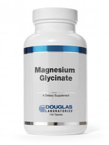 Close-up of magnesium glycinate tablets