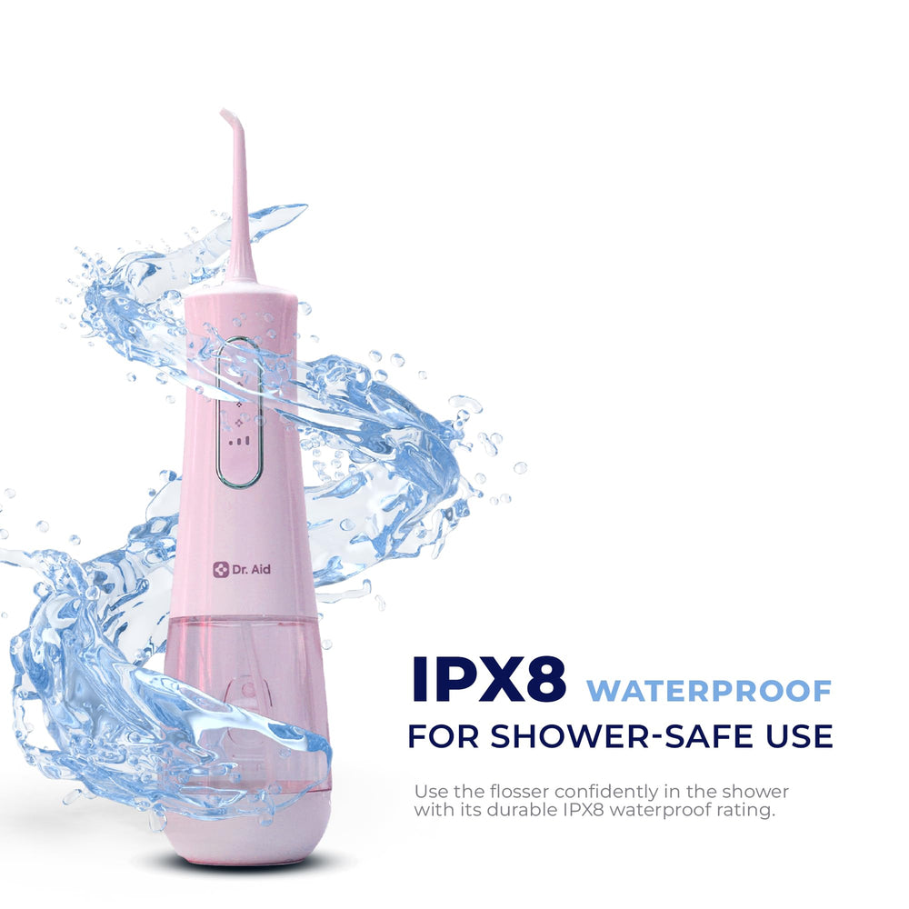 IPX8 waterproof cordless design suitable for shower use