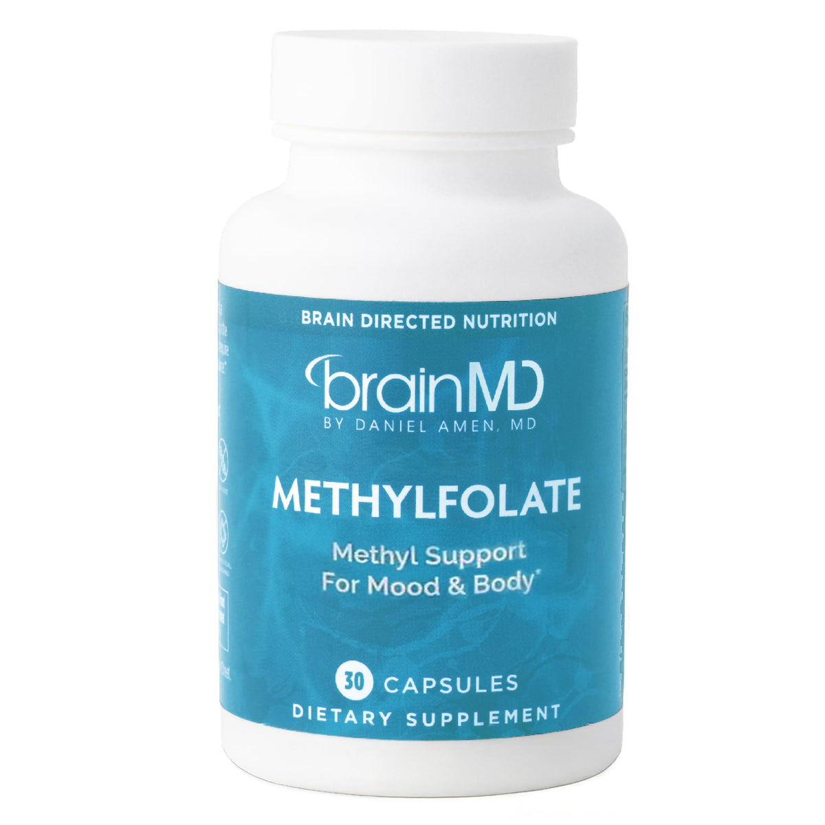 Bottle of Dr Amen BrainMD Methylfolate 30 capsules