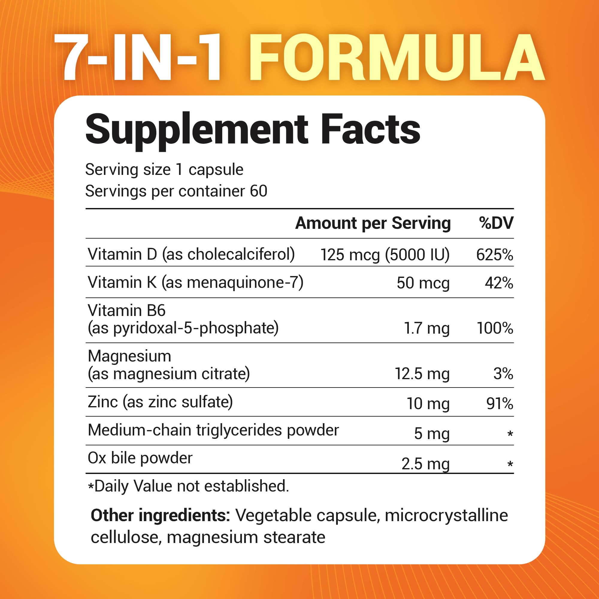 MCT oil and supplement ingredients illustration