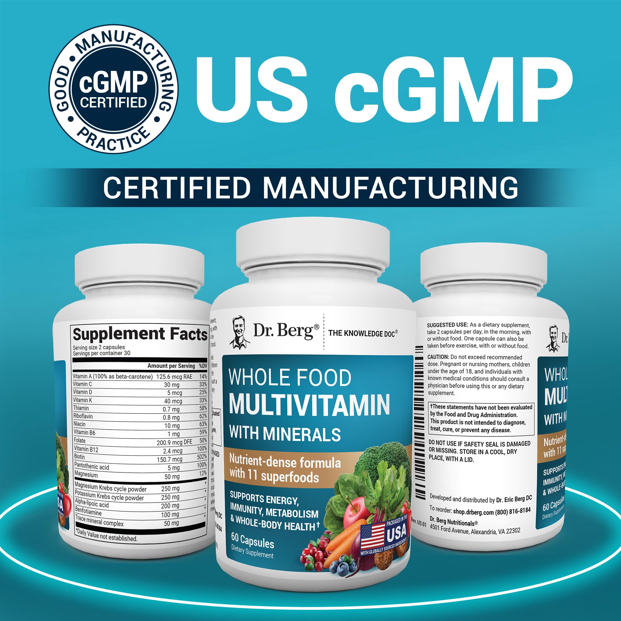 Folate, magnesium, and alpha-lipoic acid included in formula