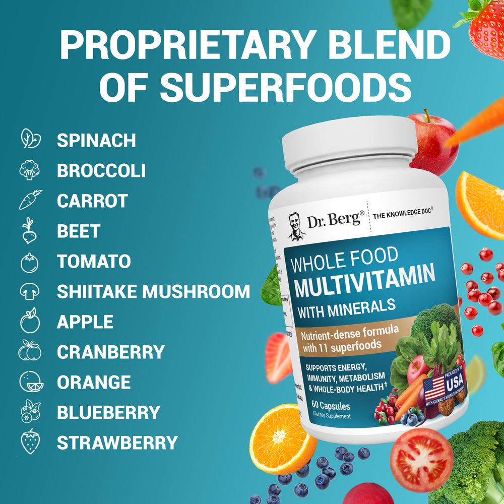 Premium whole food fruits and vegetables blend illustration