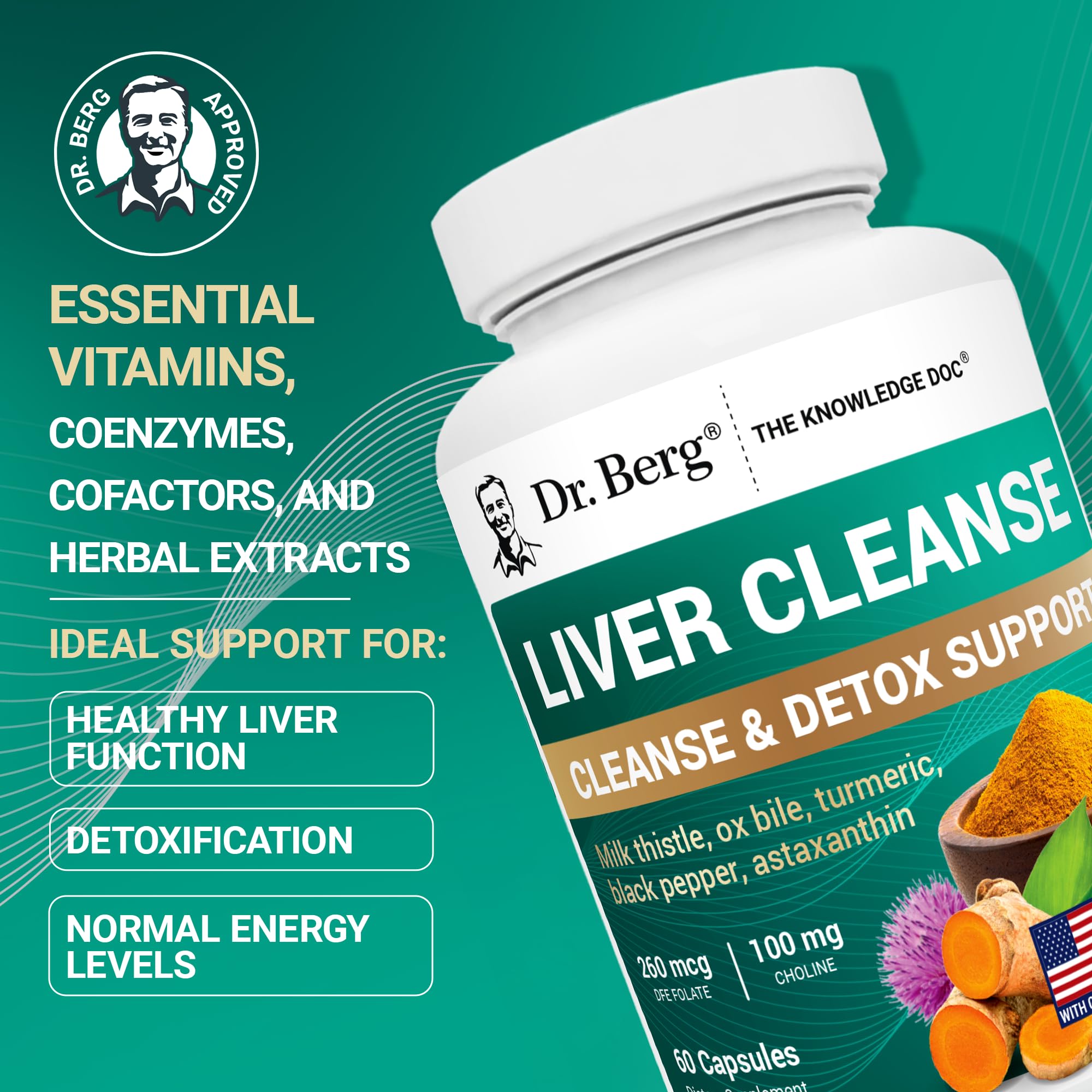 Ingredient highlights: Folate, Milk Thistle, OxBile, Turmeric