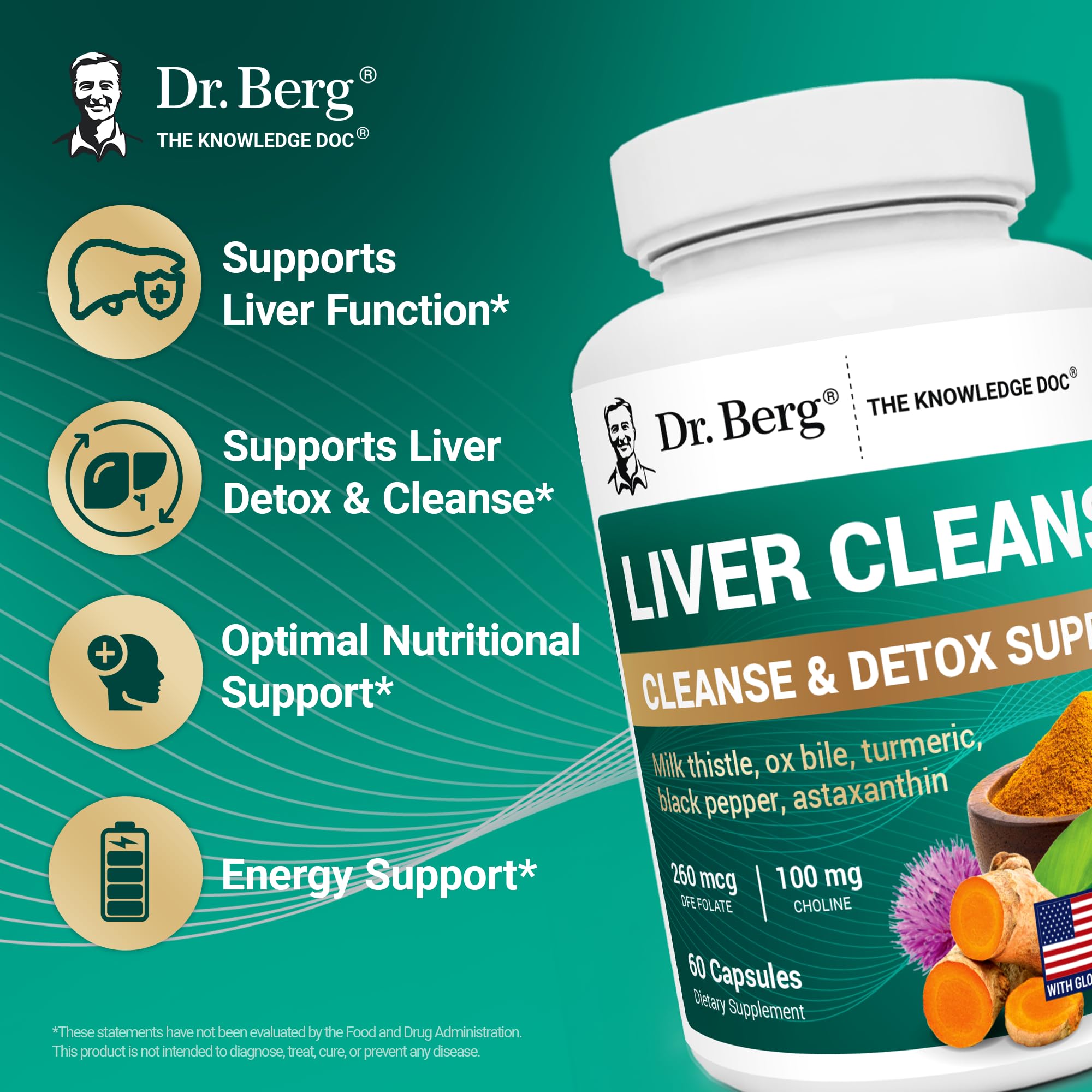 Supplement facts label on bottle