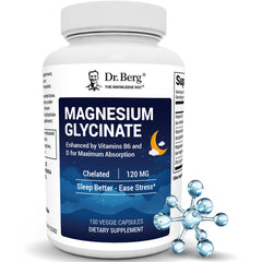 Dr. Berg Magnesium Glycinate 4-in-1 bottle with 150 capsules