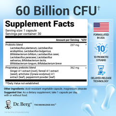 Close-up of 60 Billion CFUs on packaging