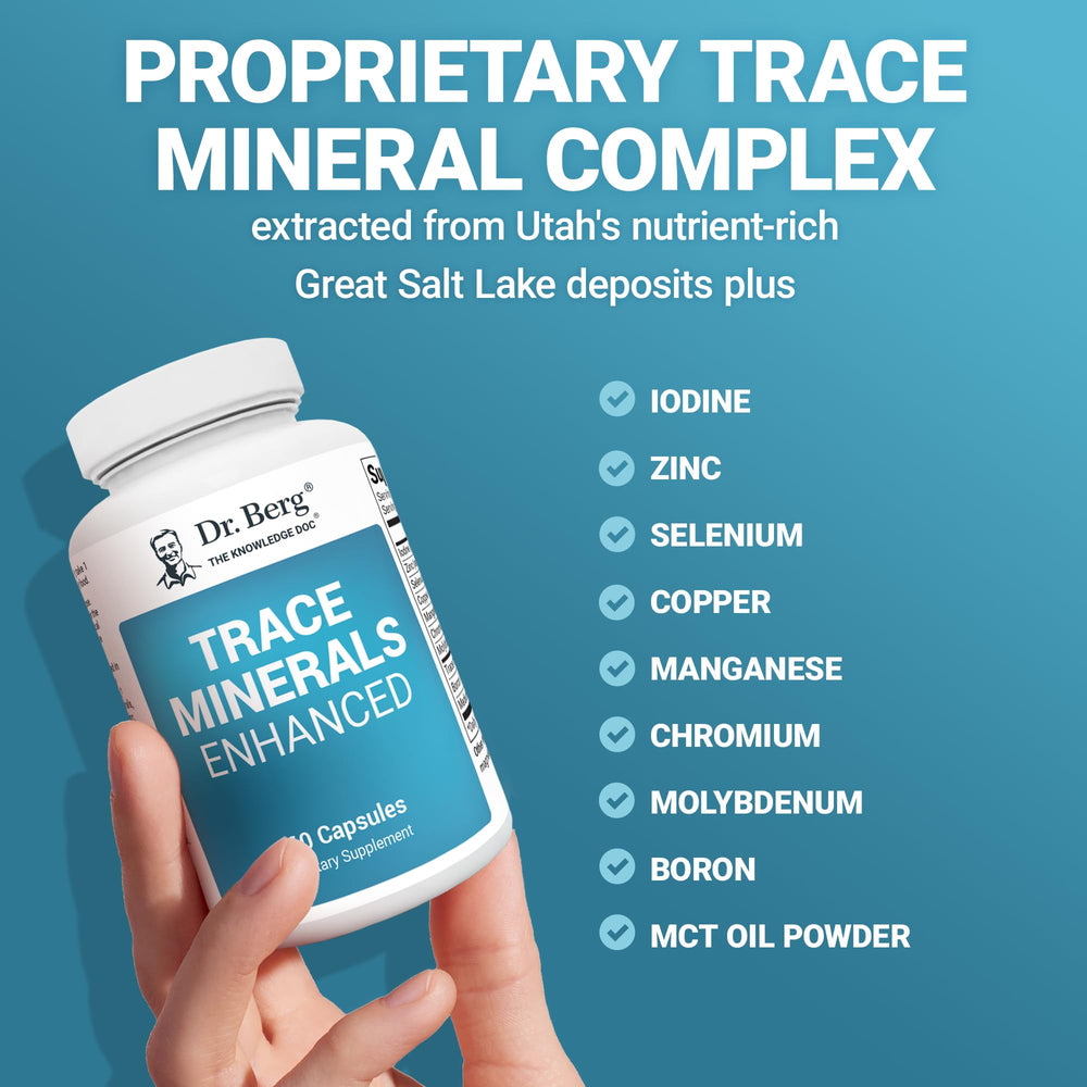 Dr. Berg Trace Minerals Enhanced Complex proprietary ingredient blends