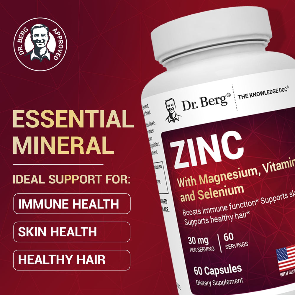 Close-up of zinc 30mg capsules with minerals