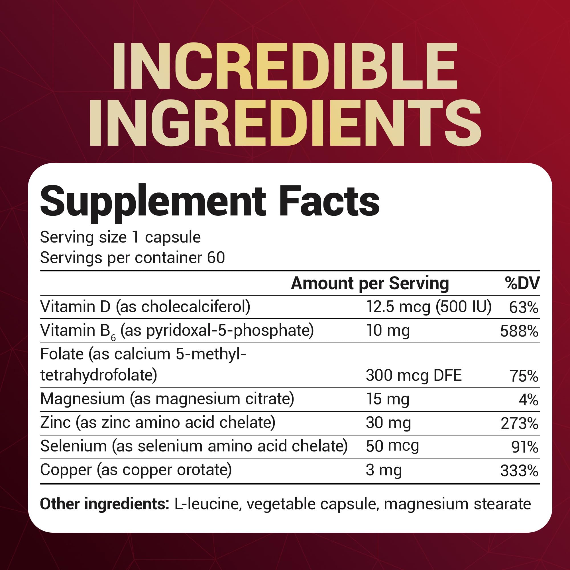 Immune support concept with vitamins and minerals