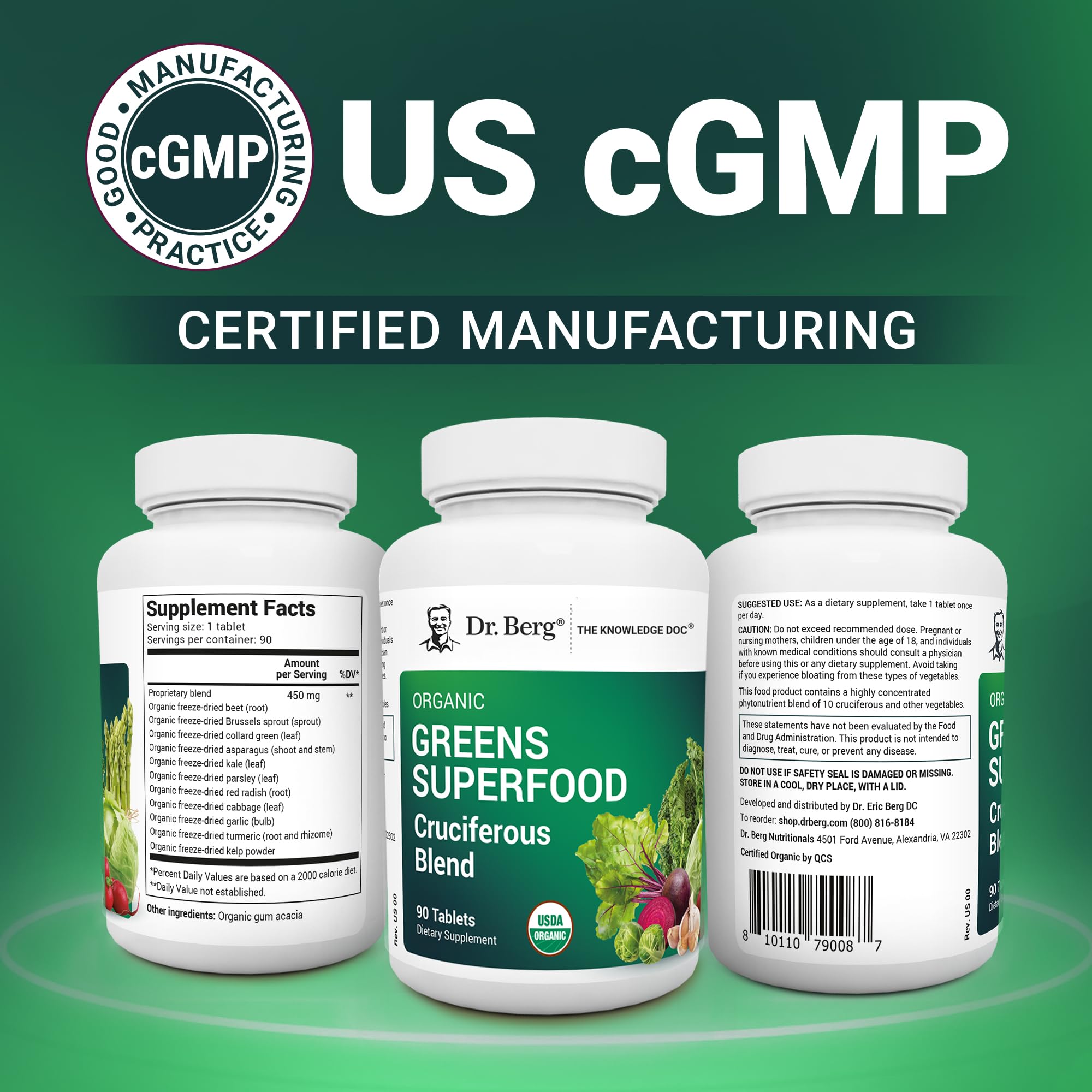 Organic certification emblem and ingredient sources
