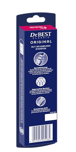 Ergonomic handle design of Dr. Best toothbrush