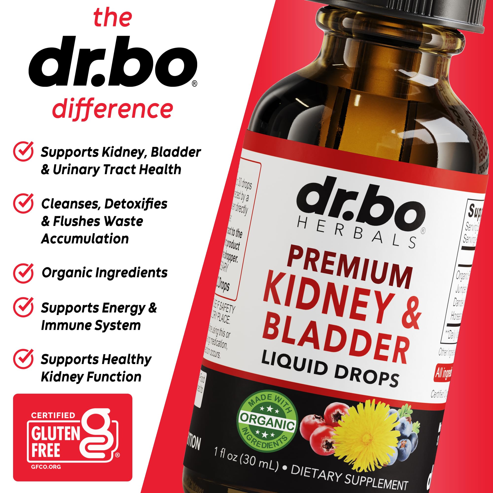 DR. BO Juniper berry close-up in urinary wellness blend.