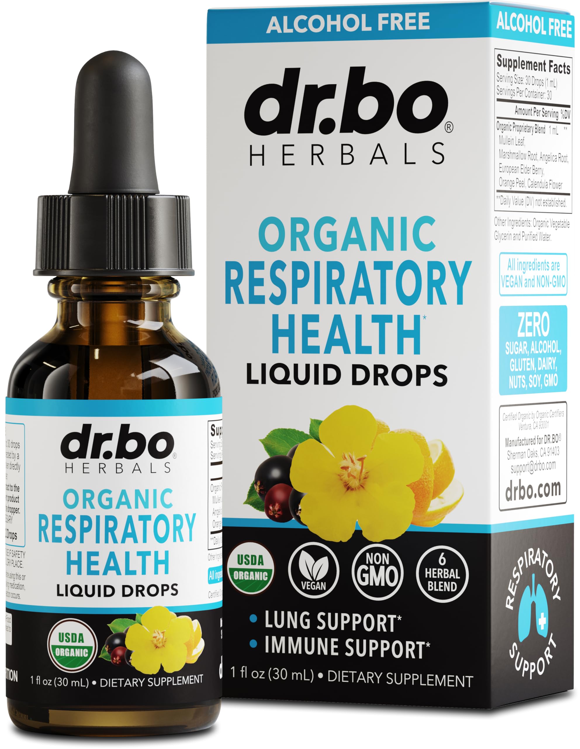 DR. BO Lung Detox bottle ready for daily respiratory support and mucus clarity.