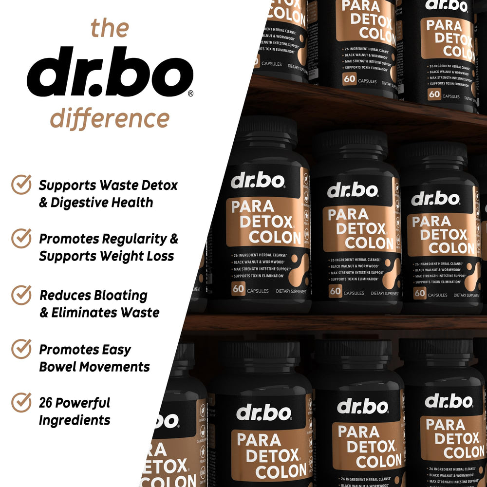 DR. BO senna cascara sagrada hint at gentle cleansing in the formula