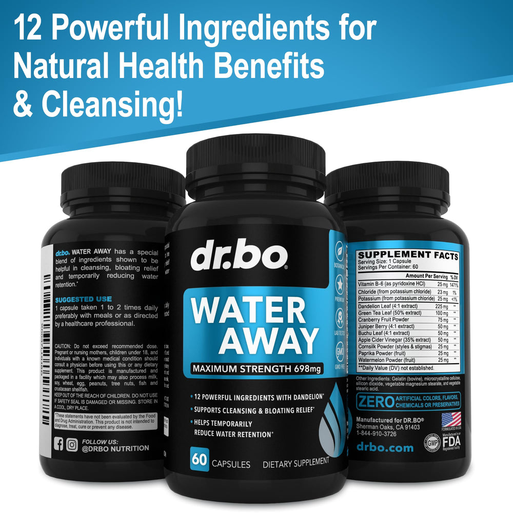DR. BO Water Pills being poured for daily use