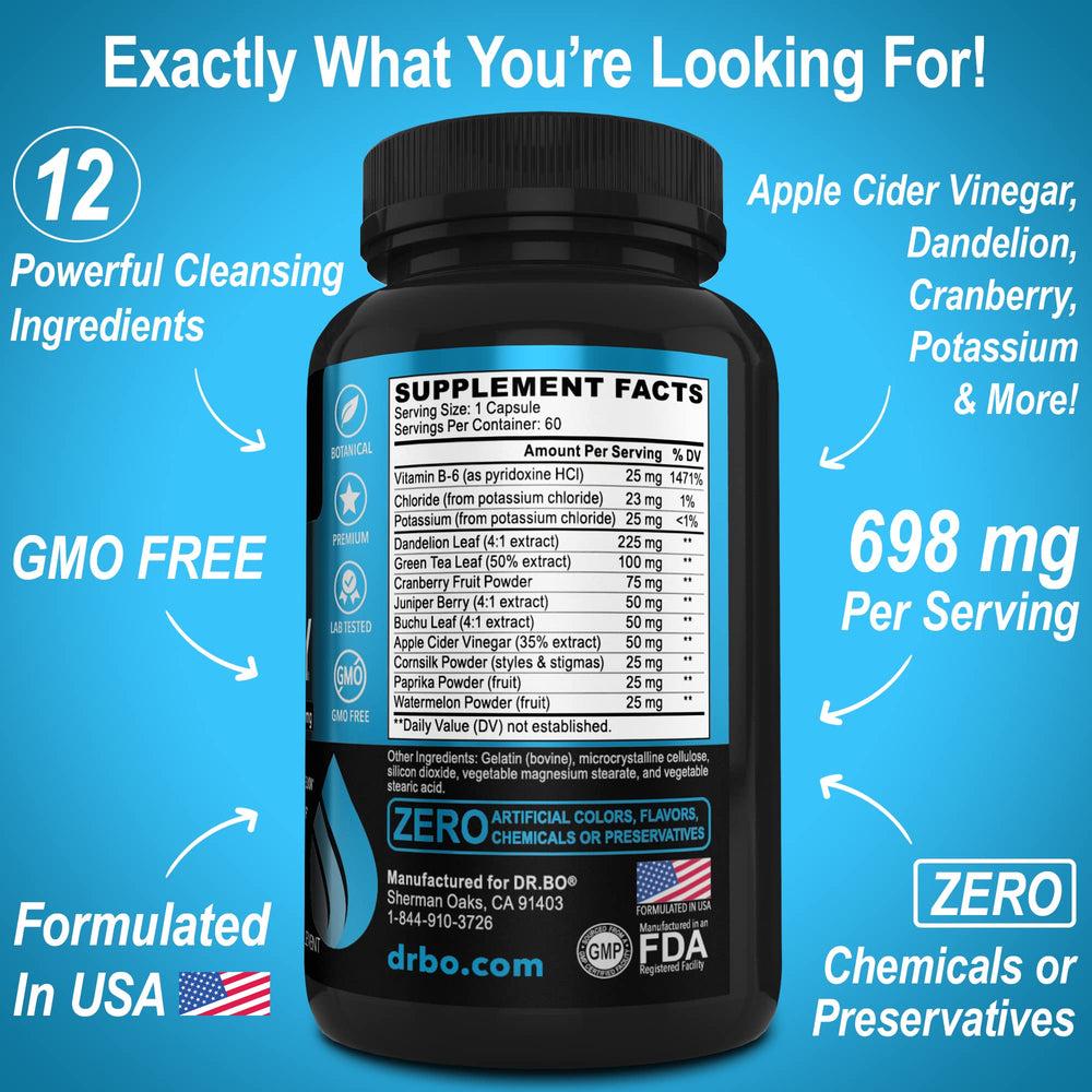 DR. BO Water Pills with natural herbal ingredients overview