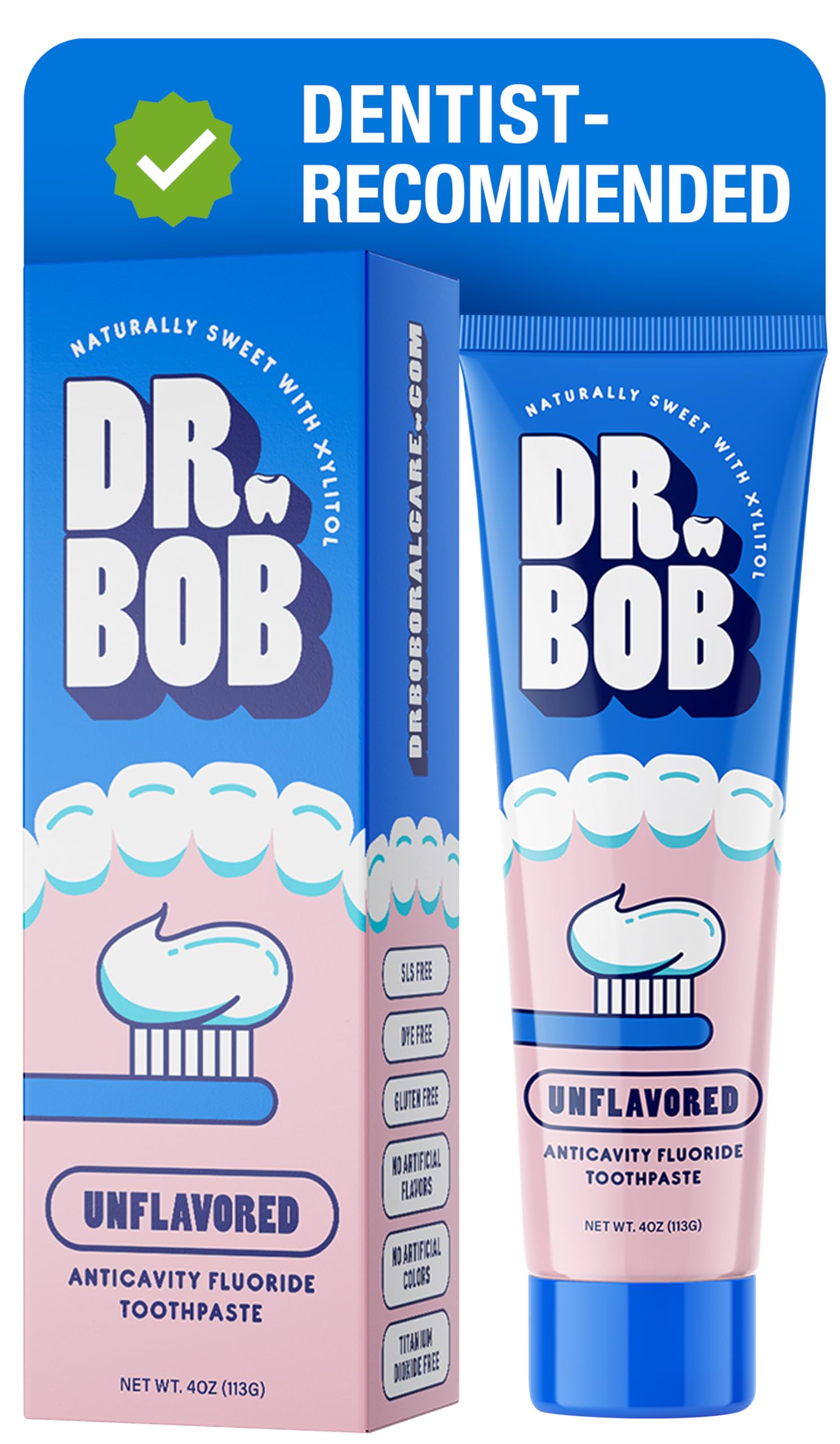 Dr. Bob Unflavored Toothpaste for Kids 4 oz hero image