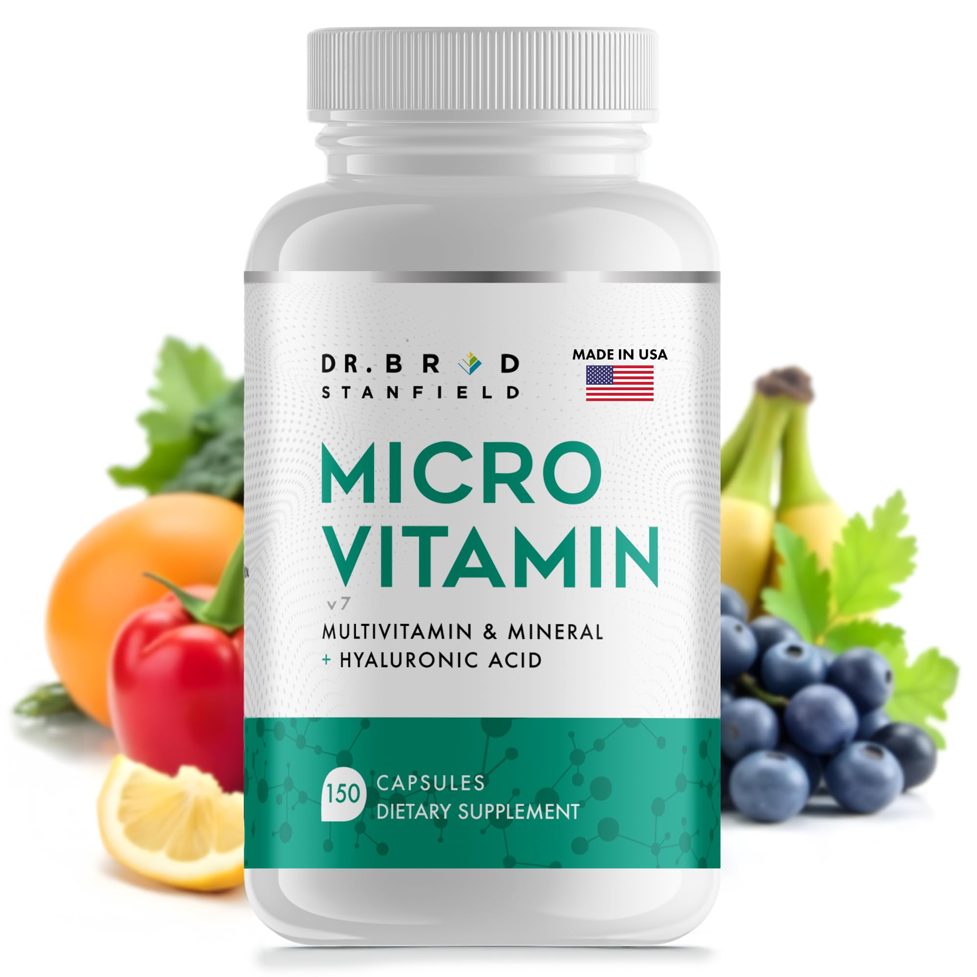 Bottle of Dr Brad Stanfield Daily Low Dose Multivitamin for cognitive health and memory