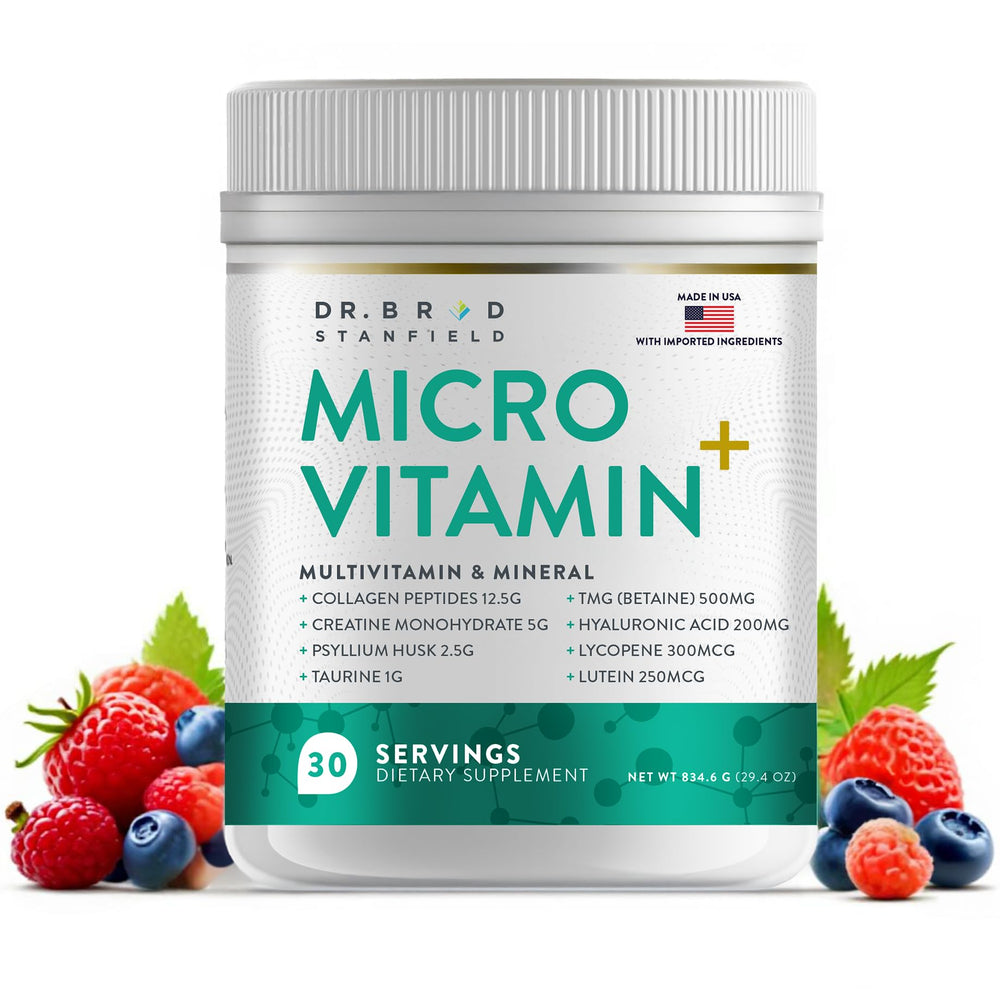 Dr Brad Stanfield MicroVitamin+ berry flavored tub