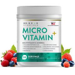 Dr Brad Stanfield MicroVitamin+ berry flavored tub