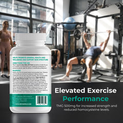 TMG 500 mg for enhanced exercise performance and lower homocysteine