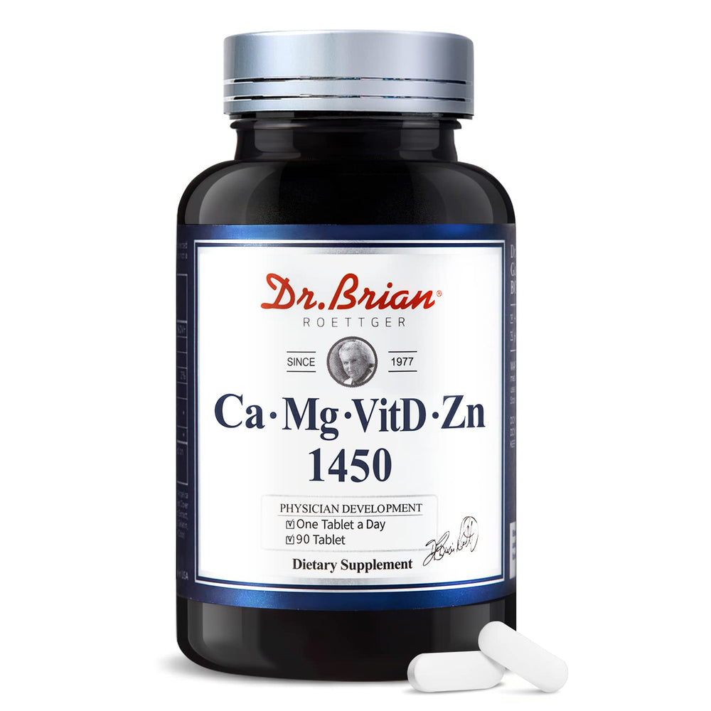 Front view of Dr. Brian Calcium Supplement bottle with label