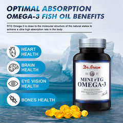 Front view of Dr. Brian Fish Oil 130 Softgel bottle