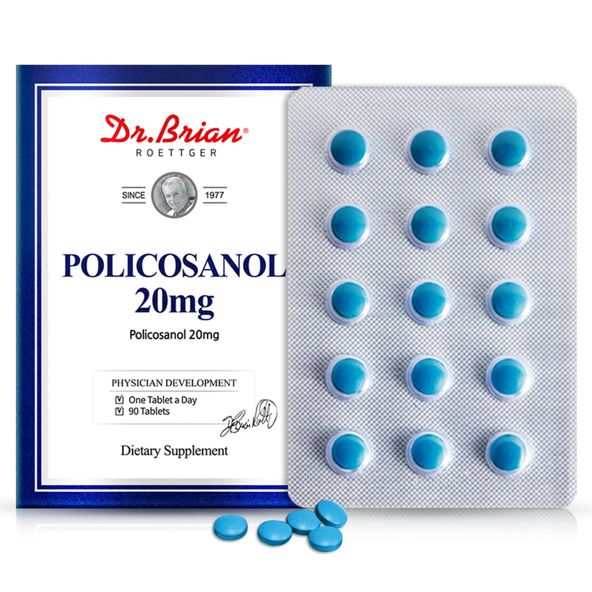 Dr. Brian Policosanol 20mg bottle, 90 tablets
