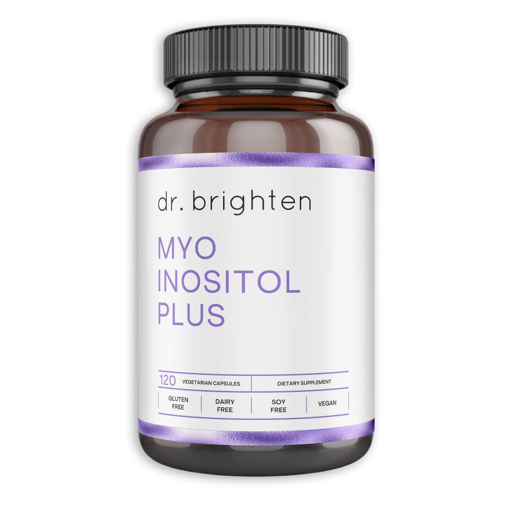Dr. Brighten front bottle showing supplement design and benefits