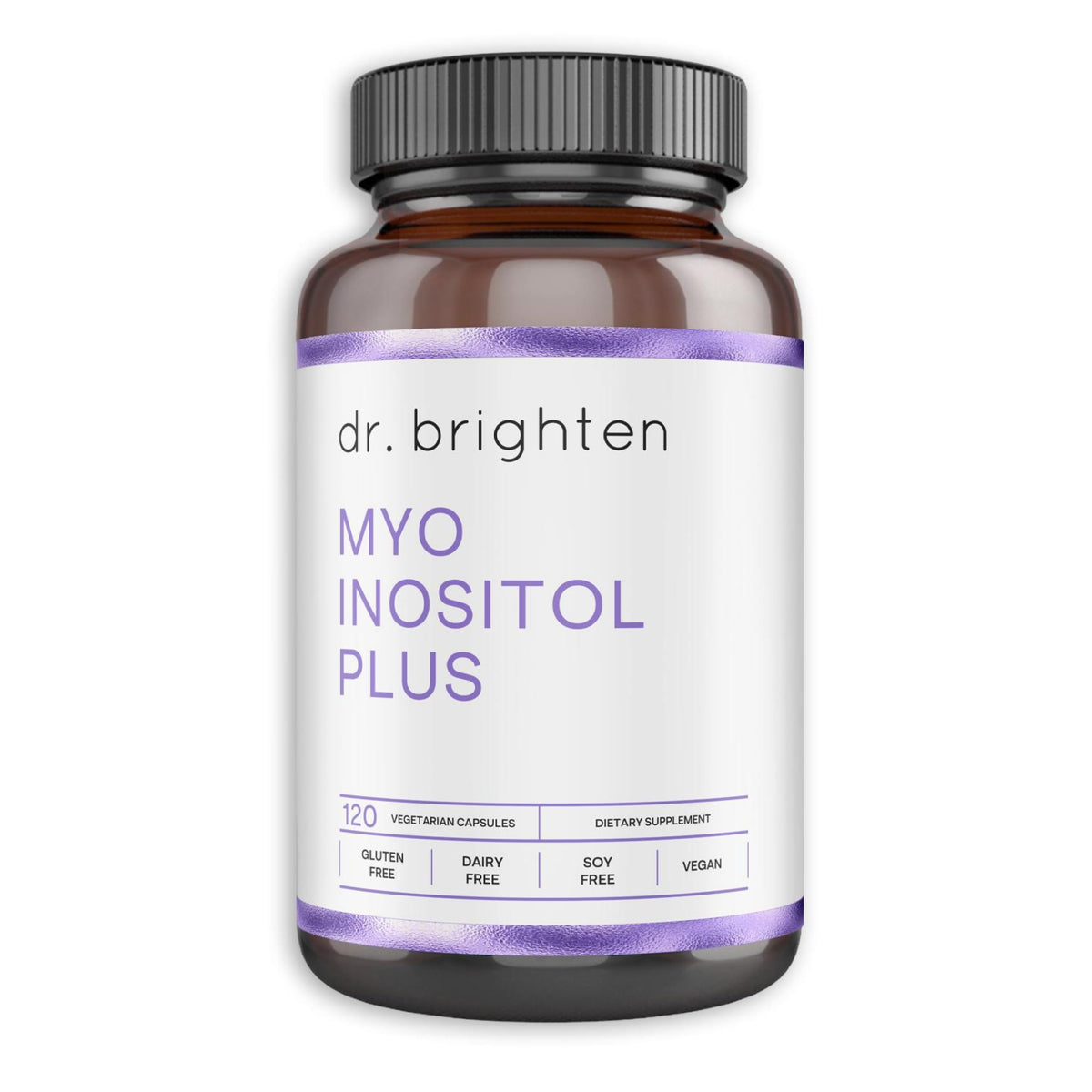 Dr. Brighten front bottle showing supplement design and benefits