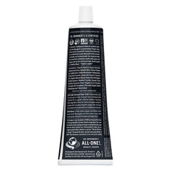 Label highlighting 70% organic ingredients on Dr. Bronner's toothpaste