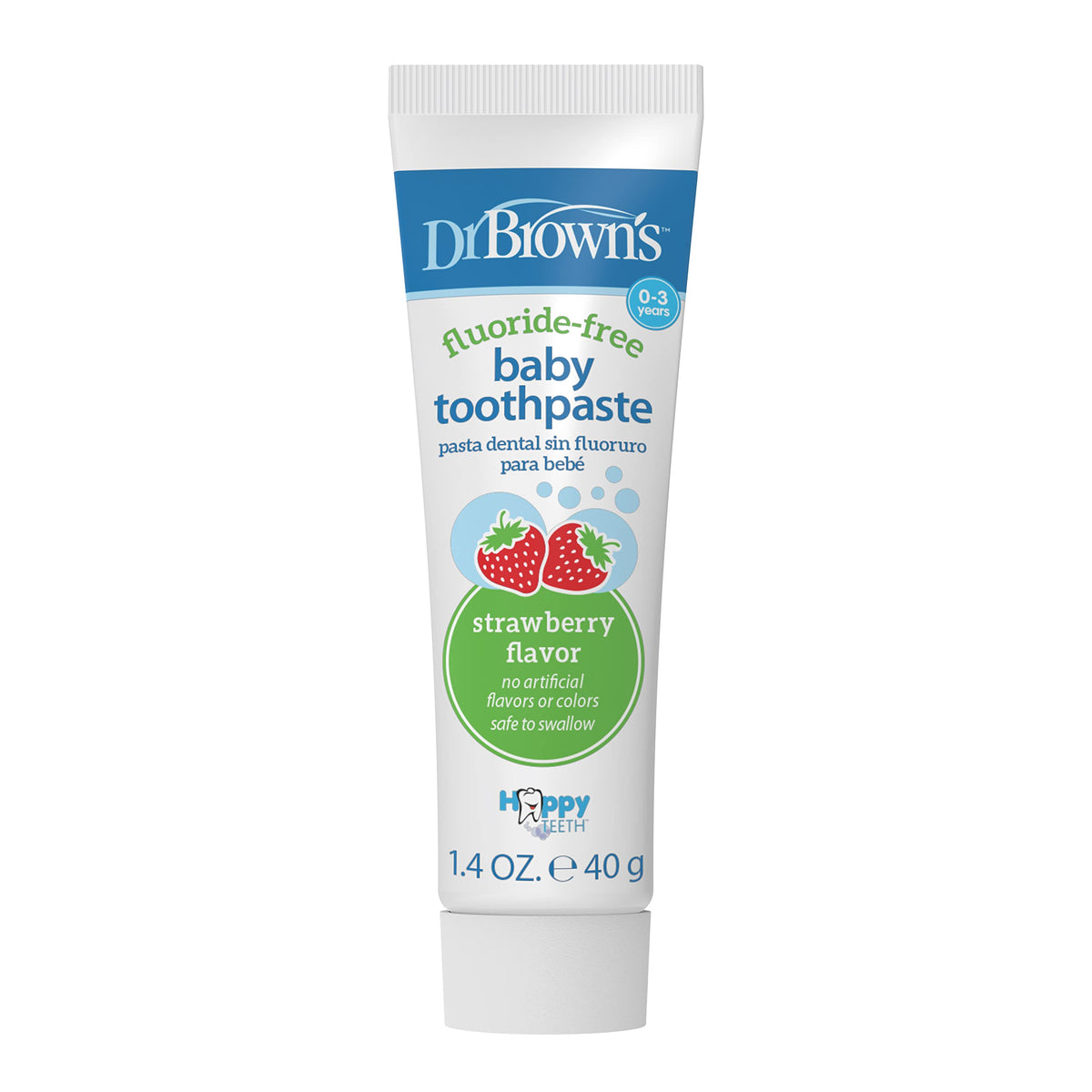 Dr. Brown’s Fluoride-Free Baby Toothpaste Strawberry packaging