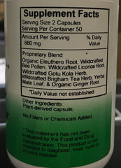 Close-up of Bee Power Energy label showing energy support