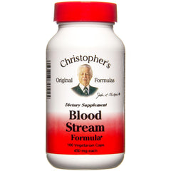 Dr. Christopher's Blood Stream Formula bottle label - 100 capsules