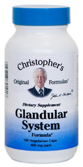 Front view of Dr Christopher's Formula Glandular System bottle, 100 count